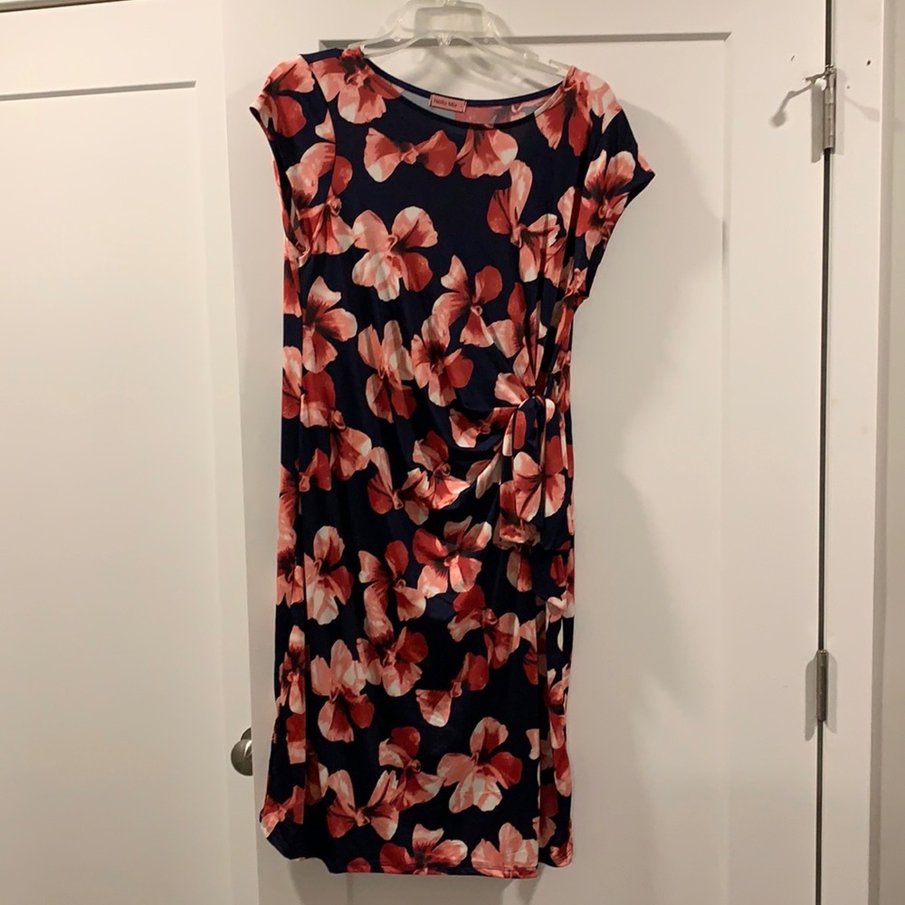 Pink Red Flower Maternity Dress Size Large